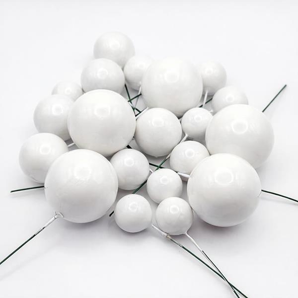 Bolas em Esferovite Branco Decorativas