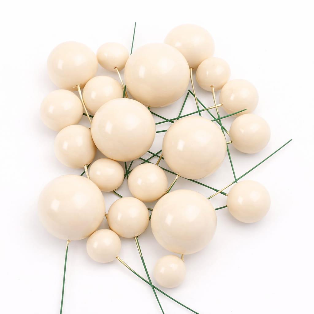 Bolas em Esferovite Creme Decorativas