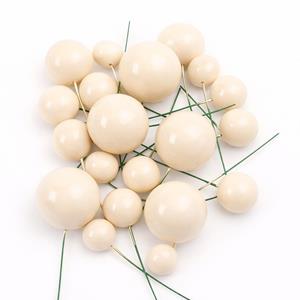 Bolas em Esferovite Creme Decorativas