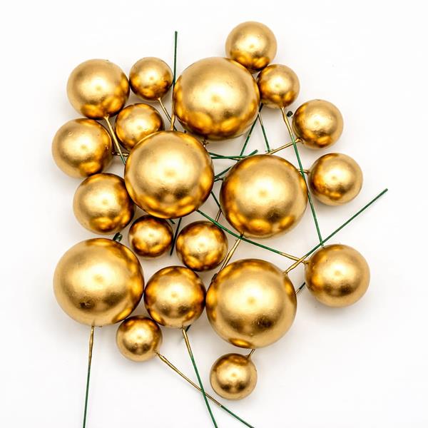 Bolas em Esferovite Dourado Decorativas