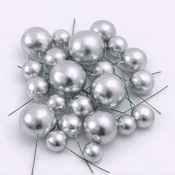 Bolas em Esferovite Prateadas Decorativas