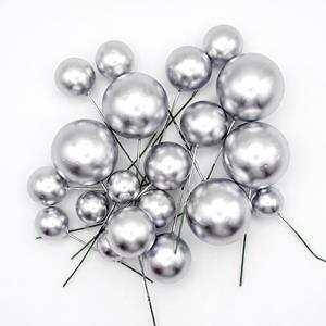 Bolas em Esferovite Prateado Decorativas