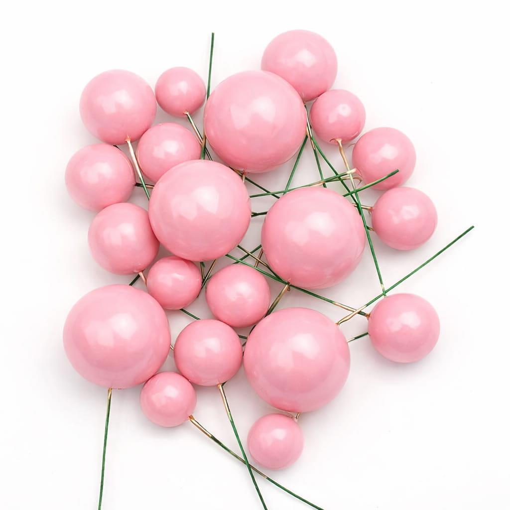 Bolas em Esferovite Rosa Decorativas