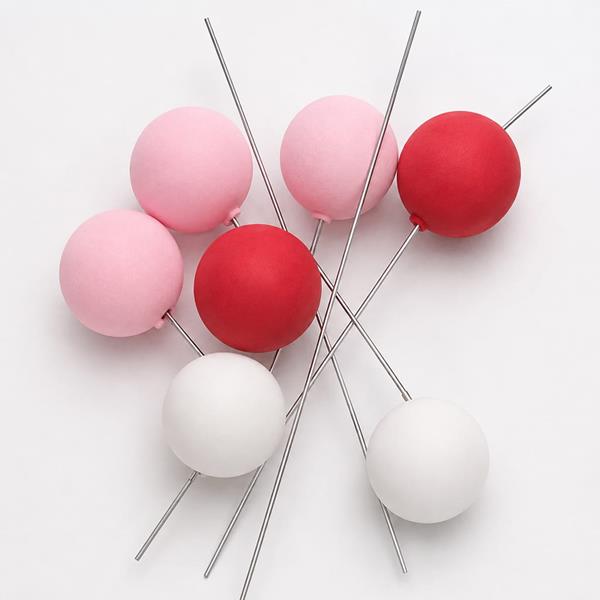Bolas em Esferovite Vermelho, Rosa e Branco Decorativas Bolas em Esferovite Vermelho, Rosa e Branco Decorativas