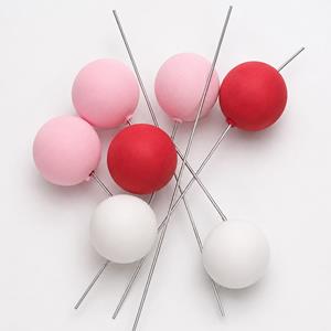 Bolas em Esferovite Vermelho, Rosa e Branco Decorativas Bolas em Esferovite Vermelho, Rosa e Branco Decorativas