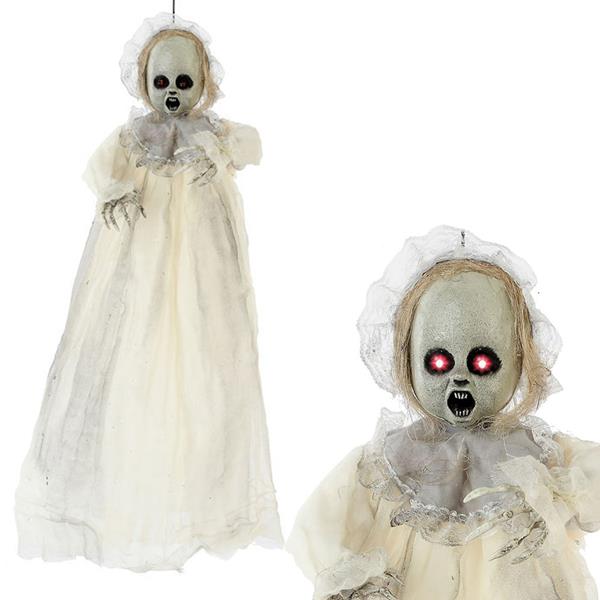 Boneca Assombrada com Luz nos Olhos, 90 cm