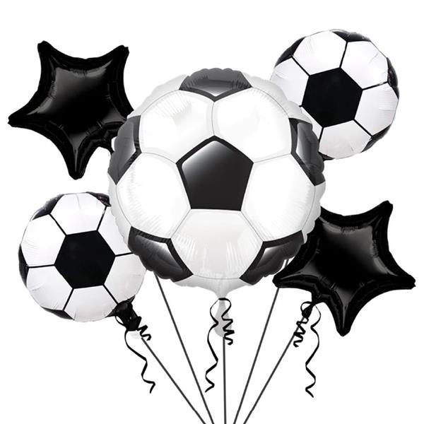 Bouquet de Balões Bolas de Futebol e Estrelas