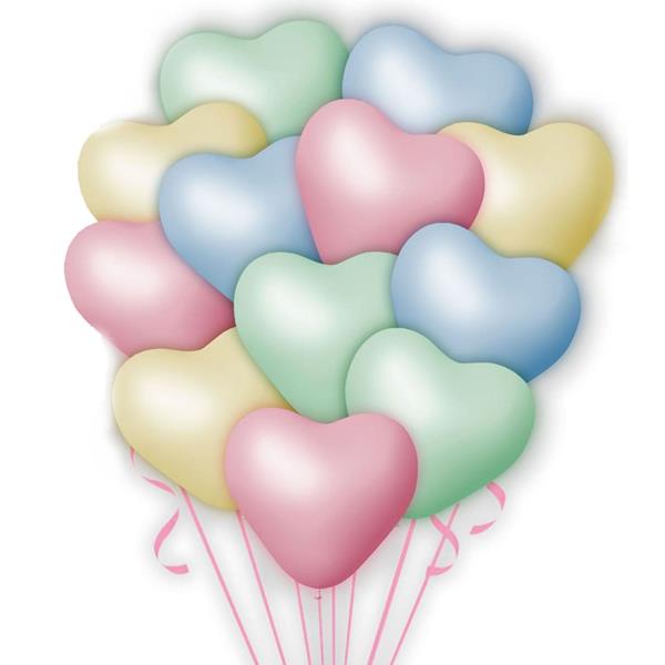 Bouquet de Balões Corações Cores Pastel