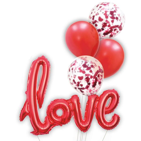 Bouquet de Balões Love e com Confetis