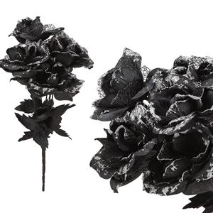 Bouquet Rosas Pretas Brilhantes, 35 cm