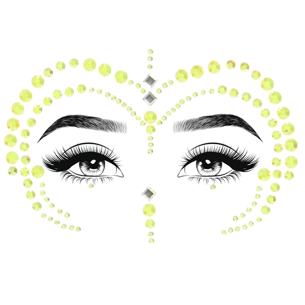 Brilhantes Adesivos Amarelo Fluorescente