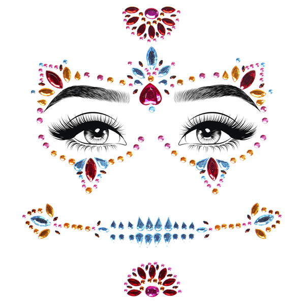 Brilhantes Adesivos Caveira Mexicana