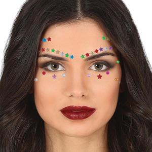 Brilhantes Adesivos Estrelas e Círculos Multicolor