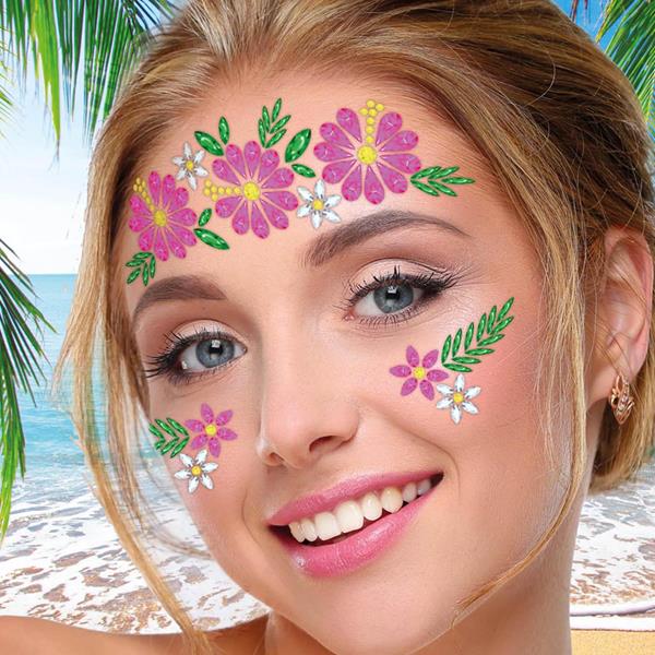 Brilhantes Adesivos Flores Havaianas