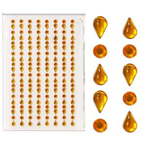 Brilhantes Adesivos Gotas Douradas, 160 unid.