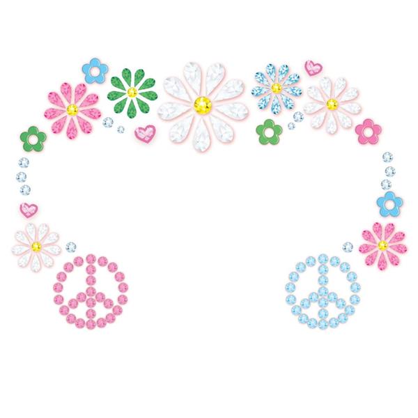 Brilhantes Adesivos Hippie Floral