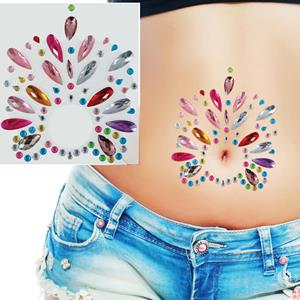 Brilhantes Adesivos Umbigo Multicolor