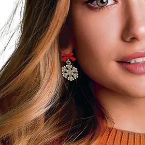 Brincos Flocos de Neve de Natal Brincos Flocos de Neve de Natal