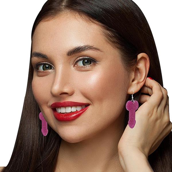 Brincos Pénis Rosa