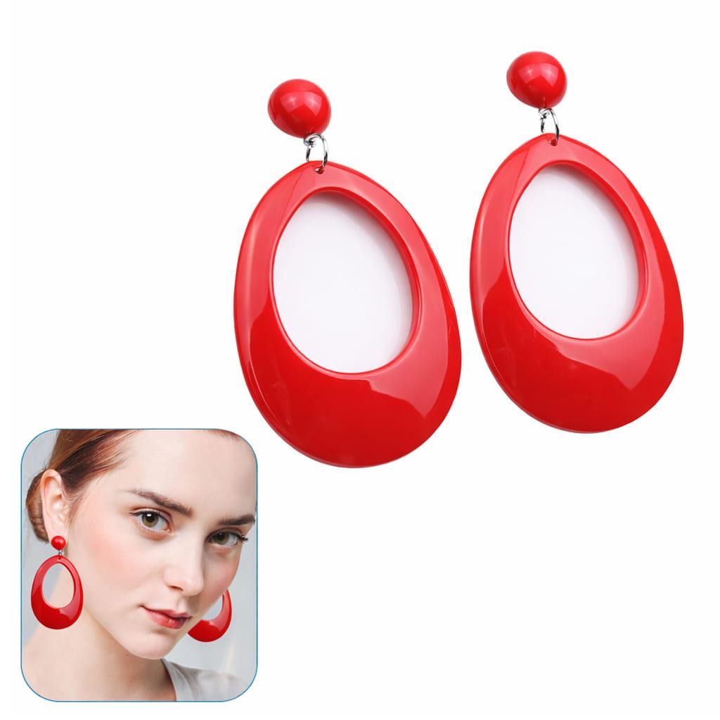 Brincos Sevilhana Ovais Vermelho Brincos Sevilhana Ovais Vermelho