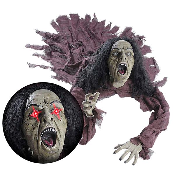 Bruxa Fantasma Rastejante com Luz e Som, 1,60 mt