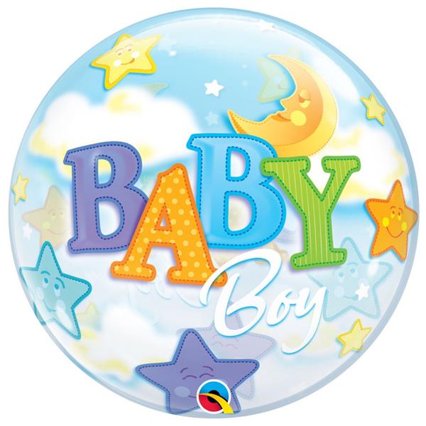 Bubble Baby Boy Lua e Estrelas