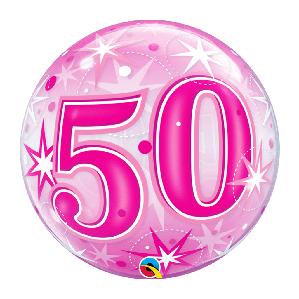 Bubble Estrelas Rosa 50 Anos
