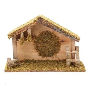 Cabana de Madeira para Presépio de Natal, 30 x 20 cm