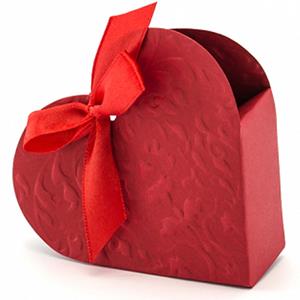 Caixa Brinde Coração Vermelho, 10 unid.