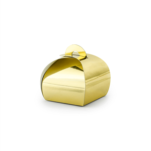 Caixa Brinde Dourada Metalizada, 10 Unid.