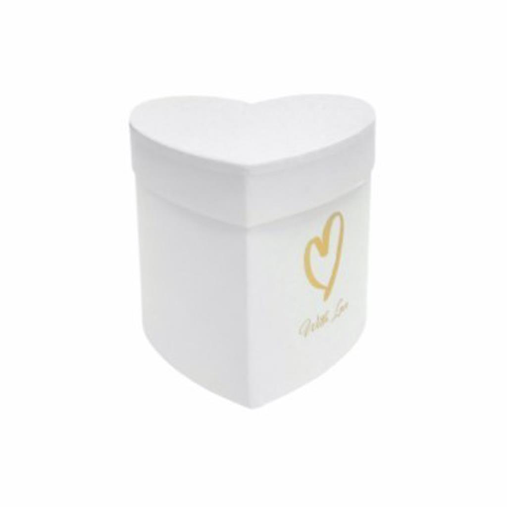 Caixa Coração Branca With Love Alta Caixa Coração Branca With Love Alta