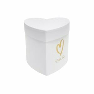 Caixa Coração Branca With Love Alta
