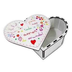 Caixa Coração Para Nós Todo o Amor em Madeira