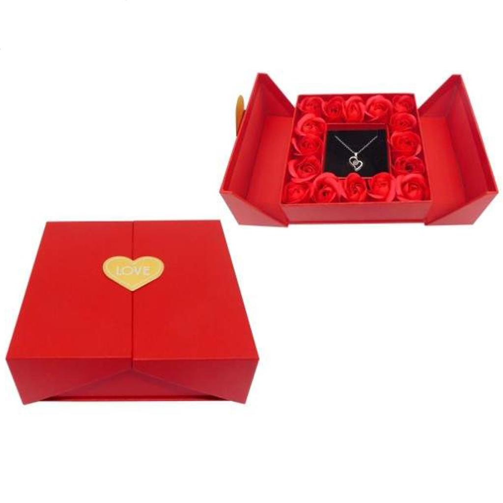 Caixa Love Vermelha com 16 Rosas