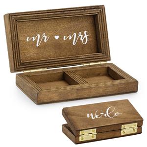 Caixa Porta Alianças de Madeira