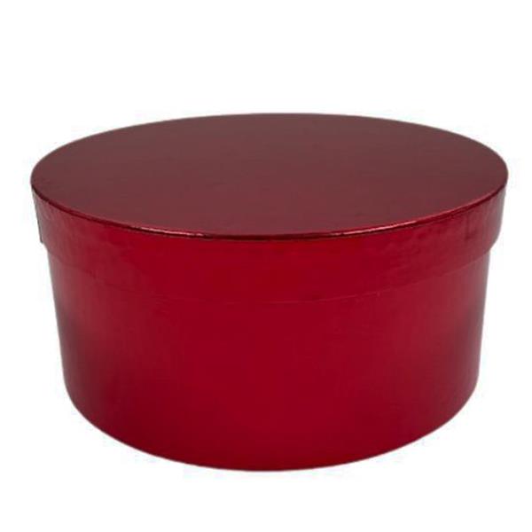 Caixa Redonda Vermelha Grande