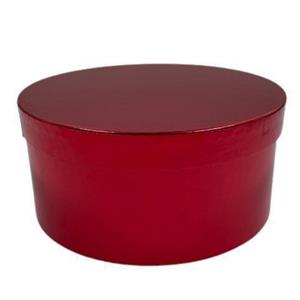 Caixa Redonda Vermelha Grande