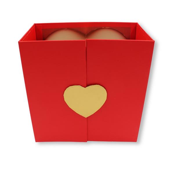 Caixa Vermelha com Coração Dourado