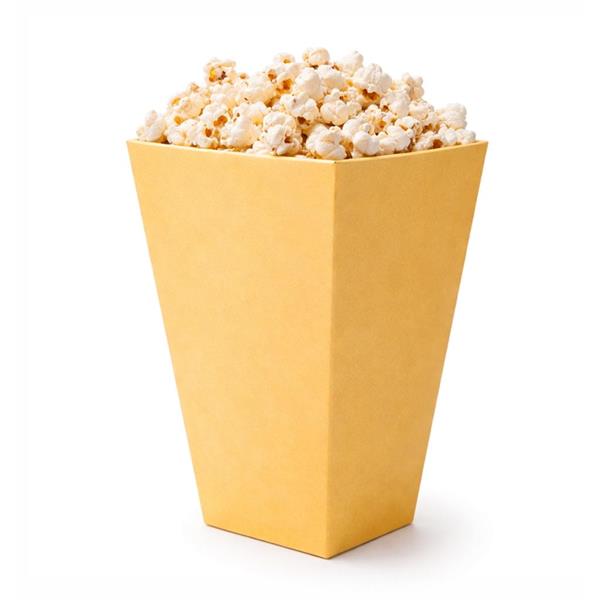 Caixas Pipocas Amarelo Pastel, 12 unid.