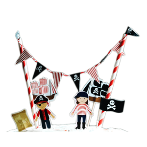 Cake Topper Barco Piratas