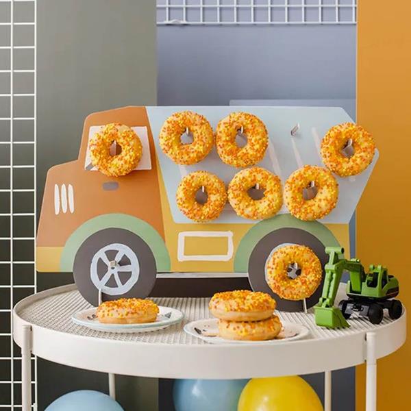 Camião de Construção Decorativo para Donuts