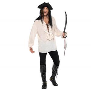 Camisa Marfim Pirata, Adulto