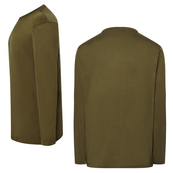 Camisola Básica Lisa Verde Tropa, Homem