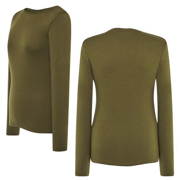 Camisola Básica Lisa Verde Tropa, Mulher