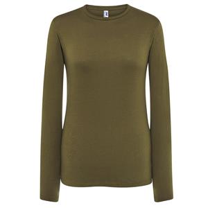 Camisola Básica Lisa Verde Tropa, Mulher