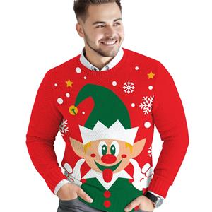 Camisola Natalícia Elfo Divertido, Homem