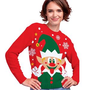 Camisola Natalícia Elfo Divertido, Homem