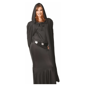 Capa Preta com Carapuço, 135 cm