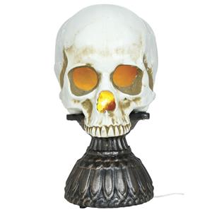 Caveira Decorativa Assombrada com Luz e Som, 28 cm