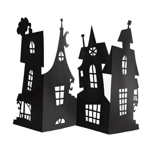 Centro de Mesa Casa Assombrada em Cartão